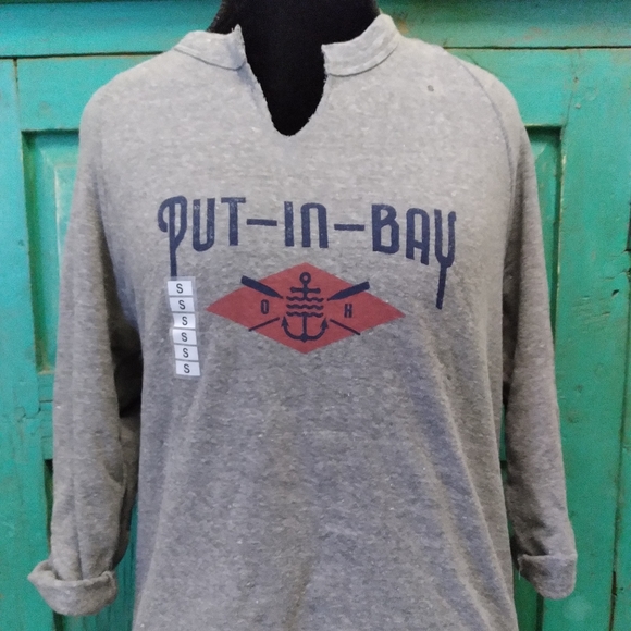 New Women's 3/4 Sleeve Sweatshirt from Put in Bay Ohio by Alternative Sz Small - Picture 1 of 8